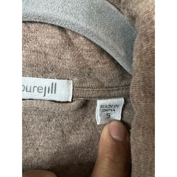 Pure Jill Brown Open Front Jacket w/Pockets Size Small - Picture 5 of 6